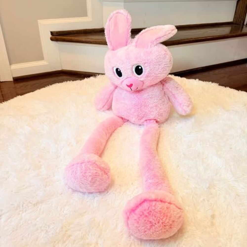 Pink Bunny Plush Long Leg Stuffed Animal Soft Cuddly Rabbit